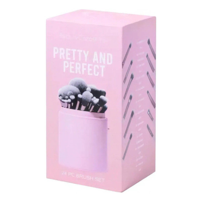 Set Pro 24 Brochas + Estuche Cilindro Jumbo Beauty Creations