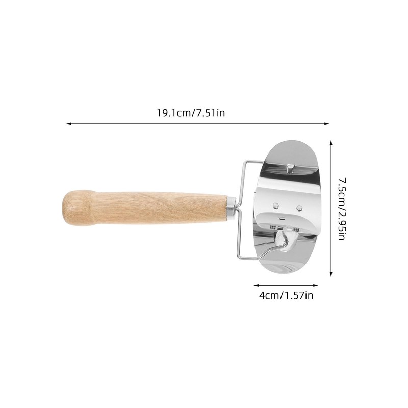 HOLIDYOYO 3Pcs Stainless Steel Dumpling Skin Cutter with Wooden Handle