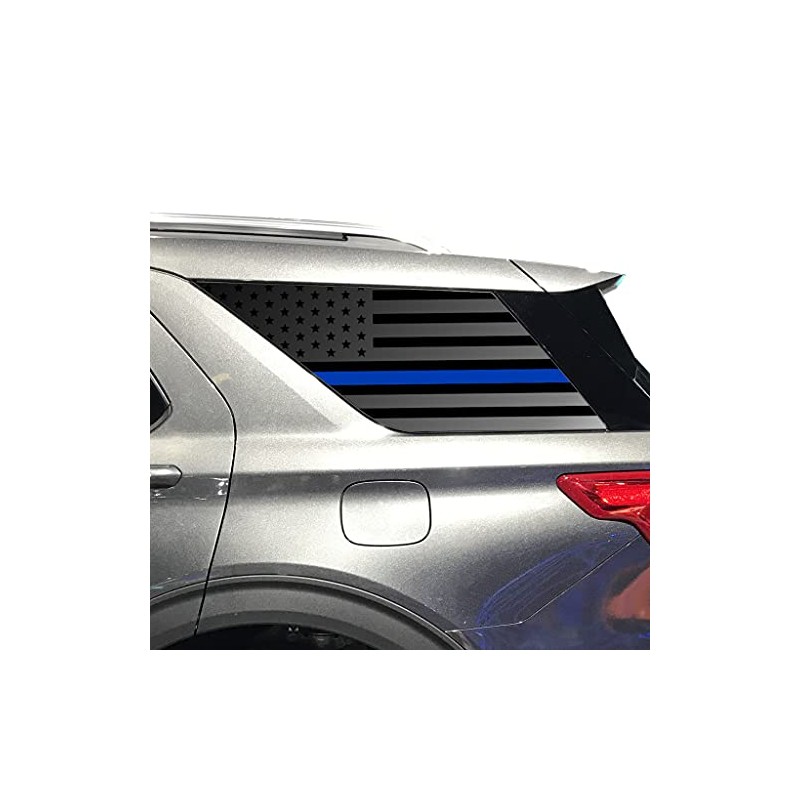Tactical Decals - USA Flag w/Thin Blue Line Decals For