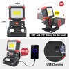 Tresda LED Rechargeable Work Light with Clamp, 2Pack 2100LM COB
