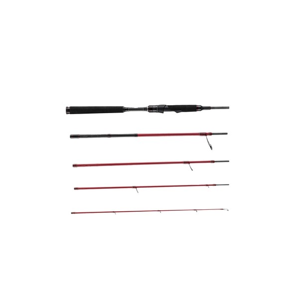Abu Garcia Lure Game Spinning Rod Salty Style Colors STCS-805MT-SR Soul Red. 5 Piece Pack Rod Sea Bass Light Shore Jigging Flat Fish