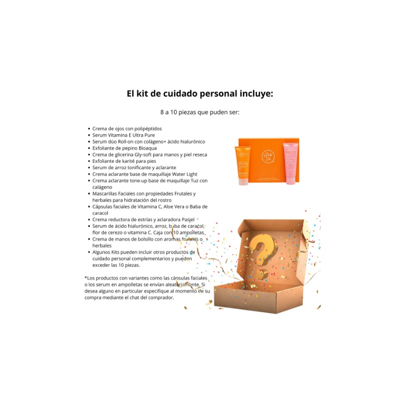 Kit Cuidado Personal Sorpresa 10 Pzs + Regalo A Elegir