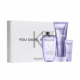 Kérastase, Blond Absolu, Care Routine with Shampoo and Conditioner (Normal Size and Free Trial Size 75 ml) for Blonded, Highlighted or Natural Blonde Hair, with Hyaluronic Acid