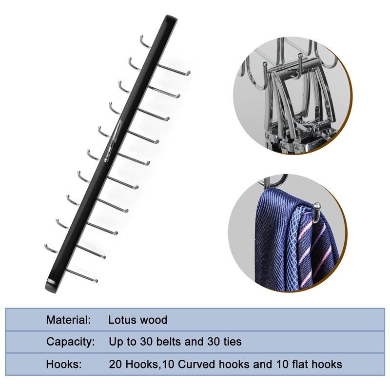 TOPIA HANGER 40 Hooks Belt Tie Hanger Space Saving for