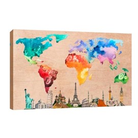GRANDART.COM - Wonders of the World - Watercolor - Canvas Wall Art By MCA