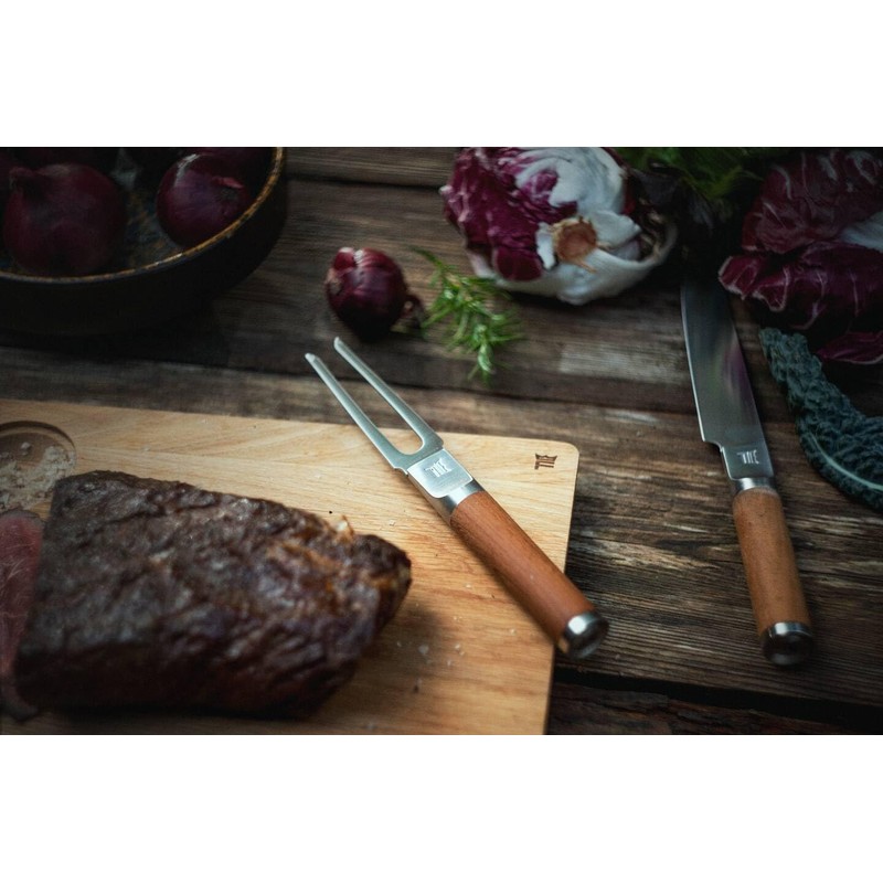 Fiskars Norden 1065250 Meat Fork, Length: 24.6 cm, Stainless Steel/Birch