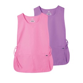 Adar Uniforms Universal Unisex Cobbler Apron Multi Color 2 Pack - 7022M - Lavender/Sherbet - R