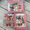 Christmas Press on Nails Short Square Fake Nails with Gingerbread
