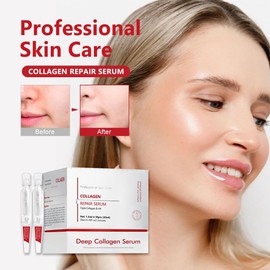 Collagen Serums, Triple Collagen&Hyaluronic Acid Serum for Face, Anti-Aging Face Serum Single-Use Vials, Ultra Hydrating, Improves Skin Elasticity, 30 x 1.5ml