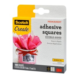 Scotch Scotch Adhesive Squares, .45 in x .45 in, 1000 Count, Excellent for All Paper Crafts (009-1000-CFT)
