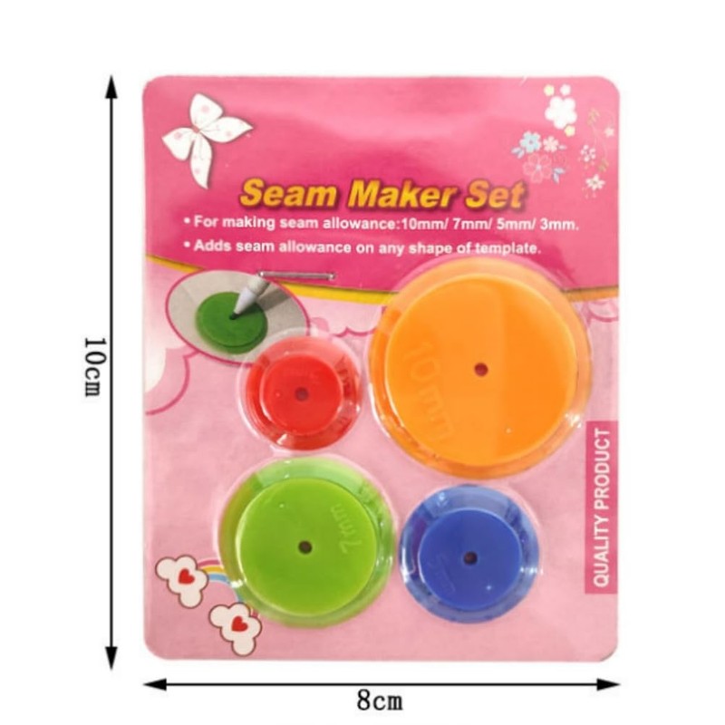 Seam allowances marker, irregular graphic, line drawing, wheel seam, tracing