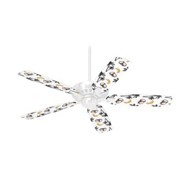 Coconuts Palm Trees and Bananas White - Ceiling Fan Skin Kit fits most 42 inch fans (FAN and BLADES SOLD SEPARATELY)