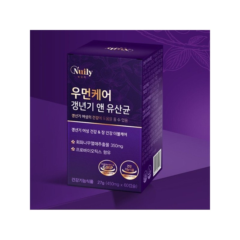 갱년기유산균 여성 장건강 갱년기 회회나무추출물 유산균 프로바이오틱스 60 캡슐 Menopausal