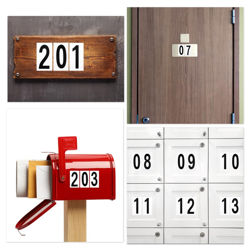 sourcing map 2 Inches Reflective Mailbox Numbers Vinyl Waterproof Number