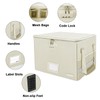ENGPOW File Box with Lock,Fireproof Document Box with Zipper Lid,Collapsible