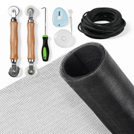Window Screen Repair Kit, 59"x106" Fiberglass Window Screens for House Windows, Washable Screen Replacement with Rolling Tool Spline Cutter Tape Measure for Windows Patio or Sliding Screen Door