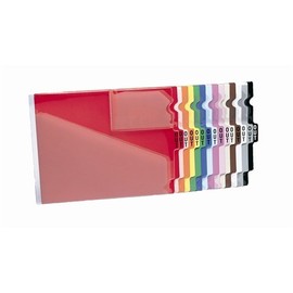 15-Gauge Vinyl Outguides Letter Size Center Tab, 9-1/2"H x 12-1/4"W, Red (Box of 50)