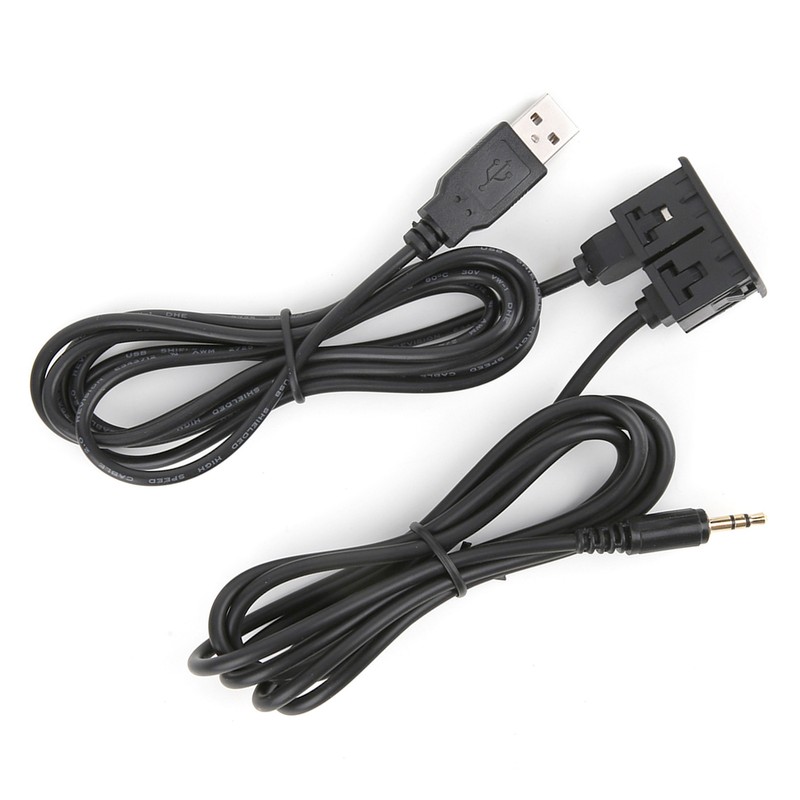 3.5mm AUX Extension Cable Adapter Flush Mount USB Port Headphone