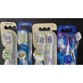 Oral-B CrossAction 3D White Toothbrushes Assorted Lot of 6 PK SOFT + MEDIUM