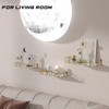 Serwrsw Moon Phase Wall Shelves White Gold, 3 Pack Small