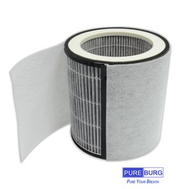 PUREBURG Replacement HEPA Filter Compatible with Miko Ibuki L Air purifier MA-03 MA-03CW, Part MAF-03, 3-Stage Filtration Pre-filter Air Clean Dust VOCs Odor