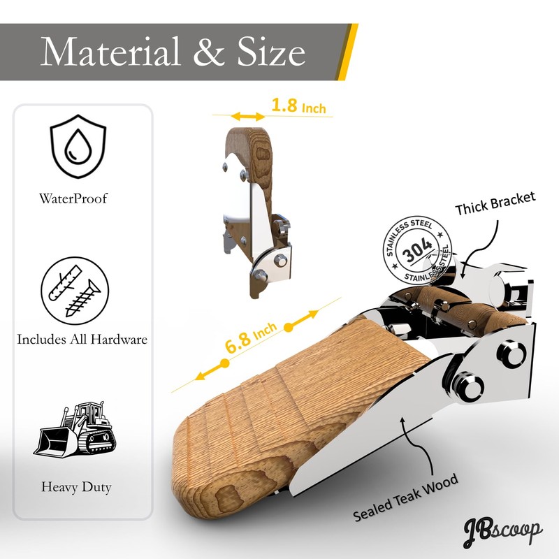 JBscoop Shower Foot Rest Wall Mounted, VersatileFoldable Footstep, 304 Stainless