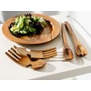 Premier Housewares Salad Servers Acacia Wooden Fork Brown Wooden Salad