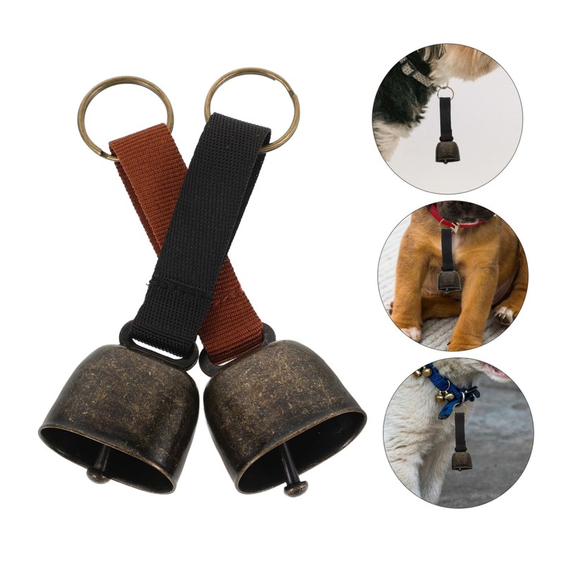Sosoport Pet Safety Bell Dog Trainer Collar Mini Cowbells for