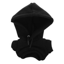 Toyvian Clothes, Outfits, Small Plush Bear Costume Stuffed Animal Outfit Doll Hooded Sweater Clothes Tee Bear Hoodie DIY Bear Toy for 6-8 Inch Stuffed Bears Dolls Clothes(Black)