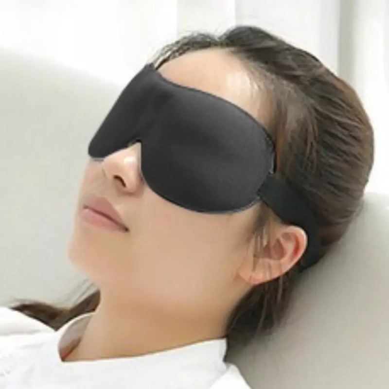암막아이쿠션 성장호르몬안대 아이쿠션수면안대 눈뜨고잠 [블랙] Black Sleep Mask with Eye