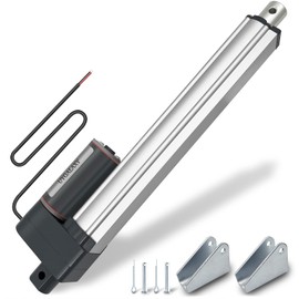 UYGALAXY Linear Actuator 8 Inch Stroke with Mounting Bracket, DC12V 900N(200lbs) IP65 Waterproof 12mm/s Quiet Low Noise Motor for DIY Chicken Coop Electric Recliner Lift Massage Bed Sofa (8")