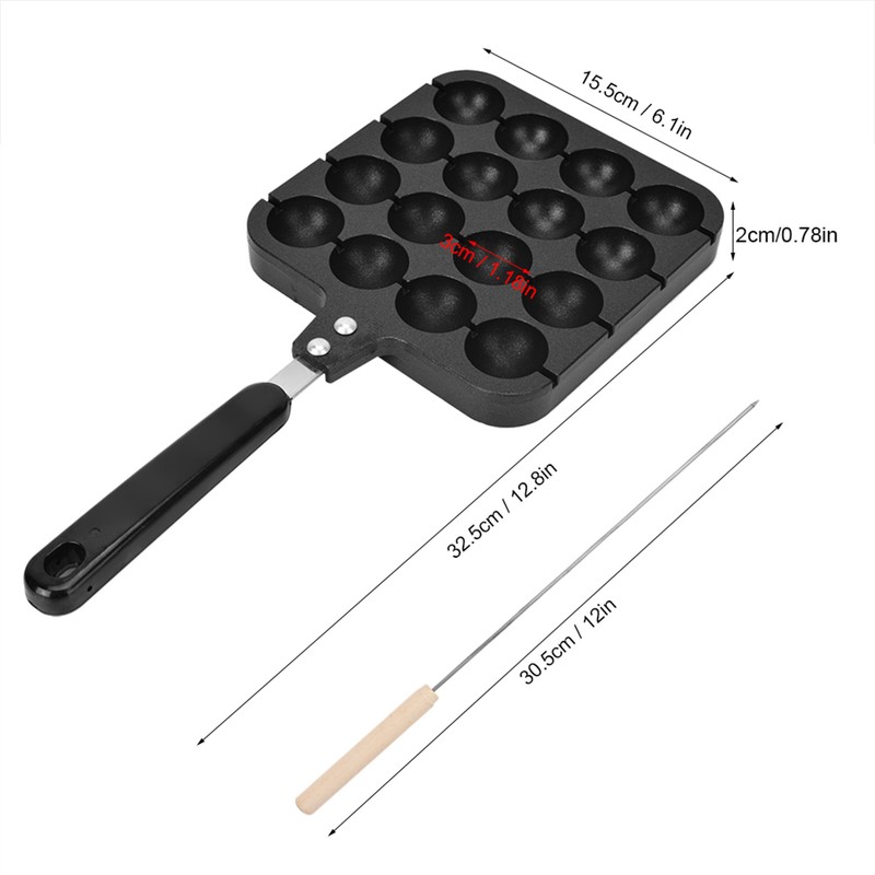 Non Stick Takoyaki Grill Pan Plate Cooking Baking Mold Tray