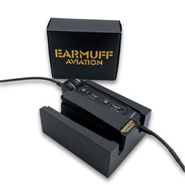 EARMUFF Aviation Single & Double Control Unit Mount for Bose A30 Aircraft Headset (A30 Double Mount)