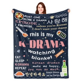 Turelos Turelos Korean Drama Gifts, K Drama Gifts for Women, Korean Gifts, Korean Gifts for Women, K Drama Merch, Korean Stuff, K Pop Gifts Teen Girl, K Pop Gifts for Women Throw Blanket 60x50in