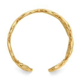 BillyTheTree Jewelry 14K Yellow Gold Scroll Toe Ring