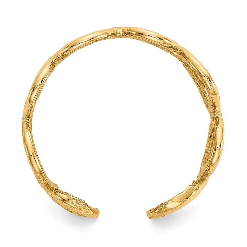BillyTheTree Jewelry 14K Yellow Gold Scroll Toe Ring