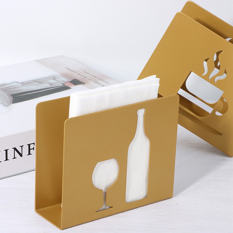 2pcs Stainless Steel Napkin Holder Freestanding Kitchen Restaurant Paper Napkin