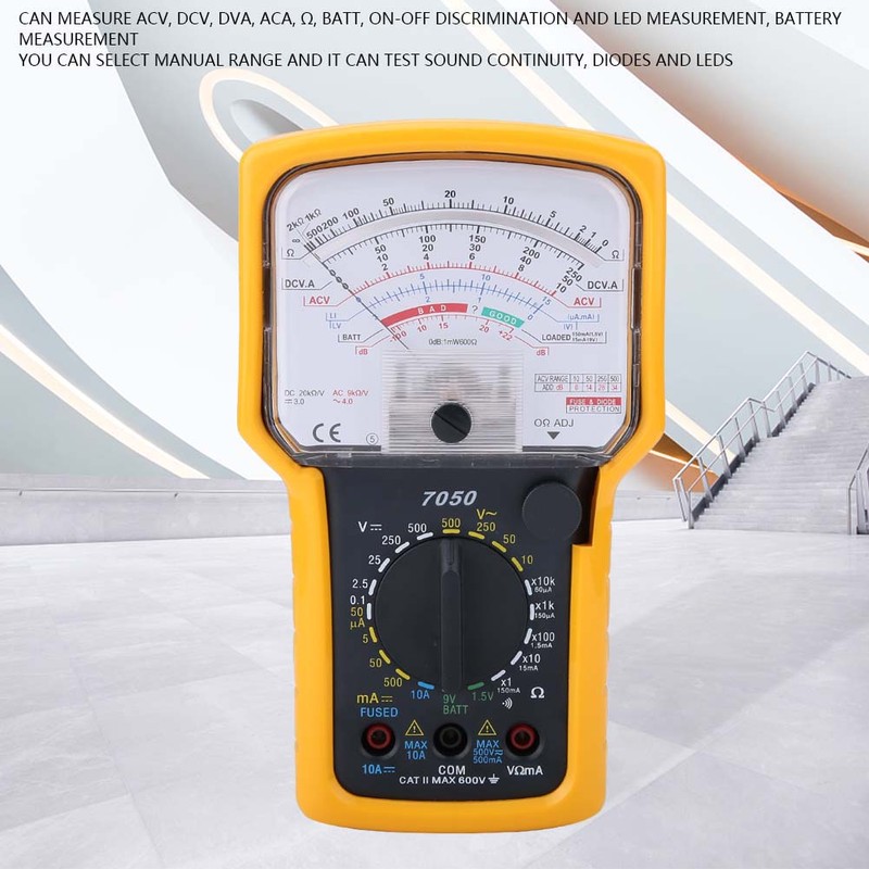 KT7050 Multifunction High Sensitivity High Precision Ohm Test Meter Analog