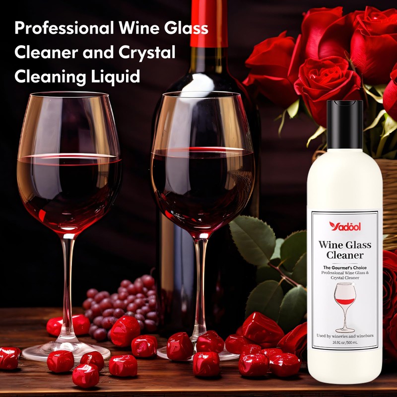 Wine Glass Cleaner and Crystal Cleaning Liquid, Effectively Removers Odors,