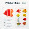 UMEGMBX 8 Pcs Plastic Fake Fish, Colourful Assorted Artificial Tropical