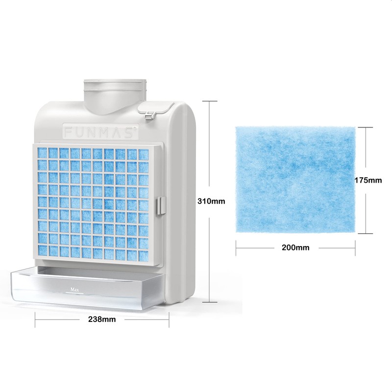 FUNMAS 3-in-1 Indoor Dryer Vent, Stainless Steel Screen Filter, Polyester