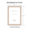 Autjvy 8x10 Picture Frame Gold - Brushed Brass Modern Simple