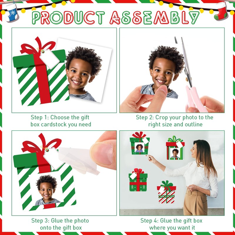Moinchore 86 Pcs Christmas Bulletin Board with Christmas Tree Borders