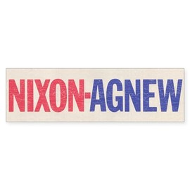 CafePress Nixon Agnew 10"x3" Rectangle Vinyl Bumper Sticker Car Decal