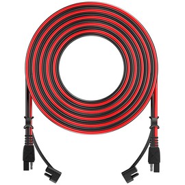 SOLPERK 12Feet SAE SAE Extension Cable Quick Disconnect Wire Harness SAE Connector Extension Cable for Cars, Motorcycles, Solar Panels, RV Battery(16AWG) (12 Feet) - Color: 25 feet