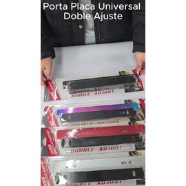 Porta Placa Negro Universal Doble Ajuste Posiciones Matricula Jdm