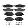 PM Auto Front Rear Brake Pads For 2009-2012 Lincoln MKS,