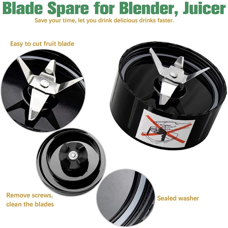 Magic Bullet Cross Blade,Cross Blade Replacement Parts with Gaskets for