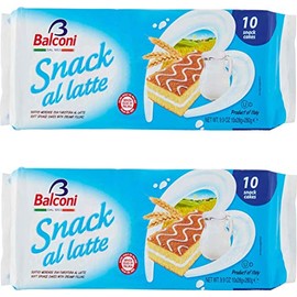 Balconi "Snack al Latte" Milk Sponge Cakes 280g / 9.9oz, pack of 2