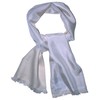 Sophisticated Silk Pashmina Neck Scarf with Silk Lining - Off-White